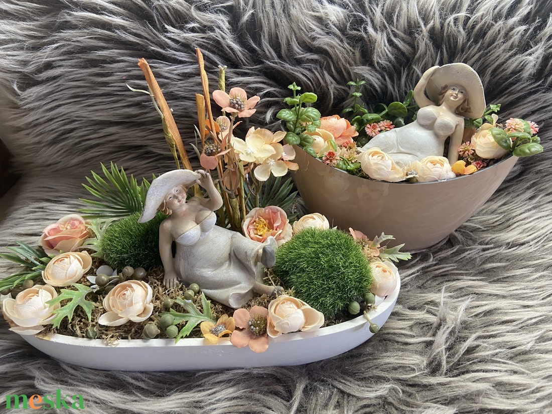 Anya várja a meleget asztaldísz - otthon & életmód - virágdekoráció - virágdíszek - asztali virágdísz - Meska.hu