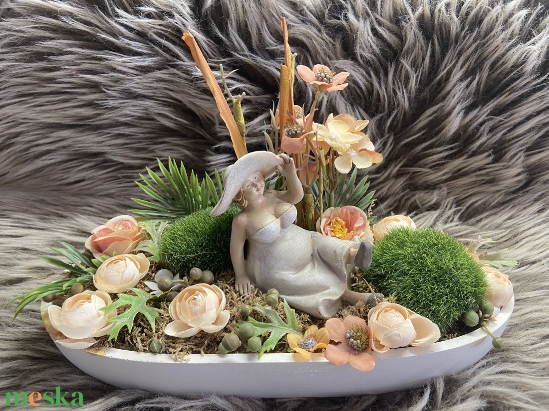 Anya várja a meleget asztaldísz - otthon & életmód - virágdekoráció - virágdíszek - asztali virágdísz - Meska.hu