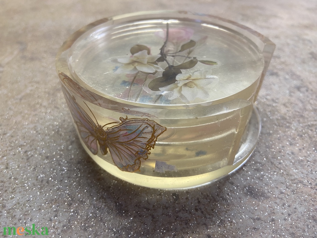 Epoxy poháralátét készlet - otthon & életmód - konyhafelszerelés, tálalás - tálalás - tányér- és poháralátét - Meska.hu