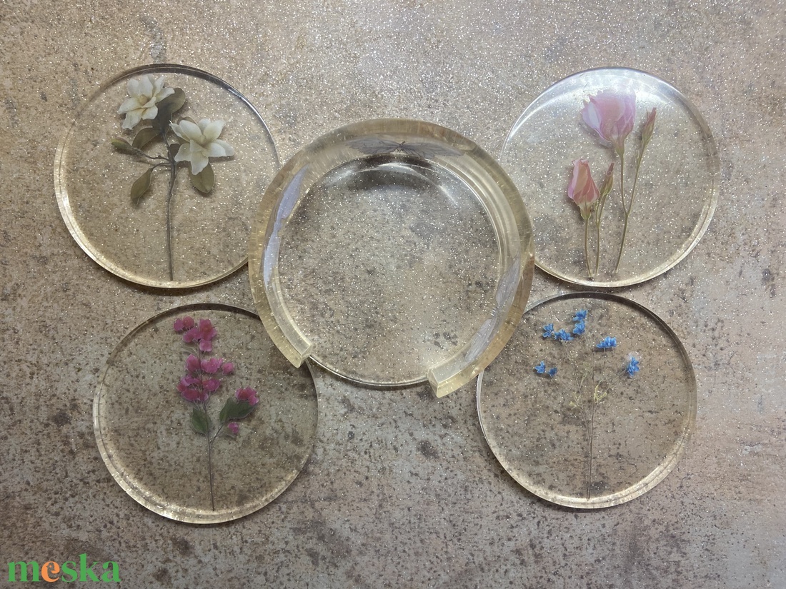 Epoxy poháralátét készlet - otthon & életmód - konyhafelszerelés, tálalás - tálalás - tányér- és poháralátét - Meska.hu