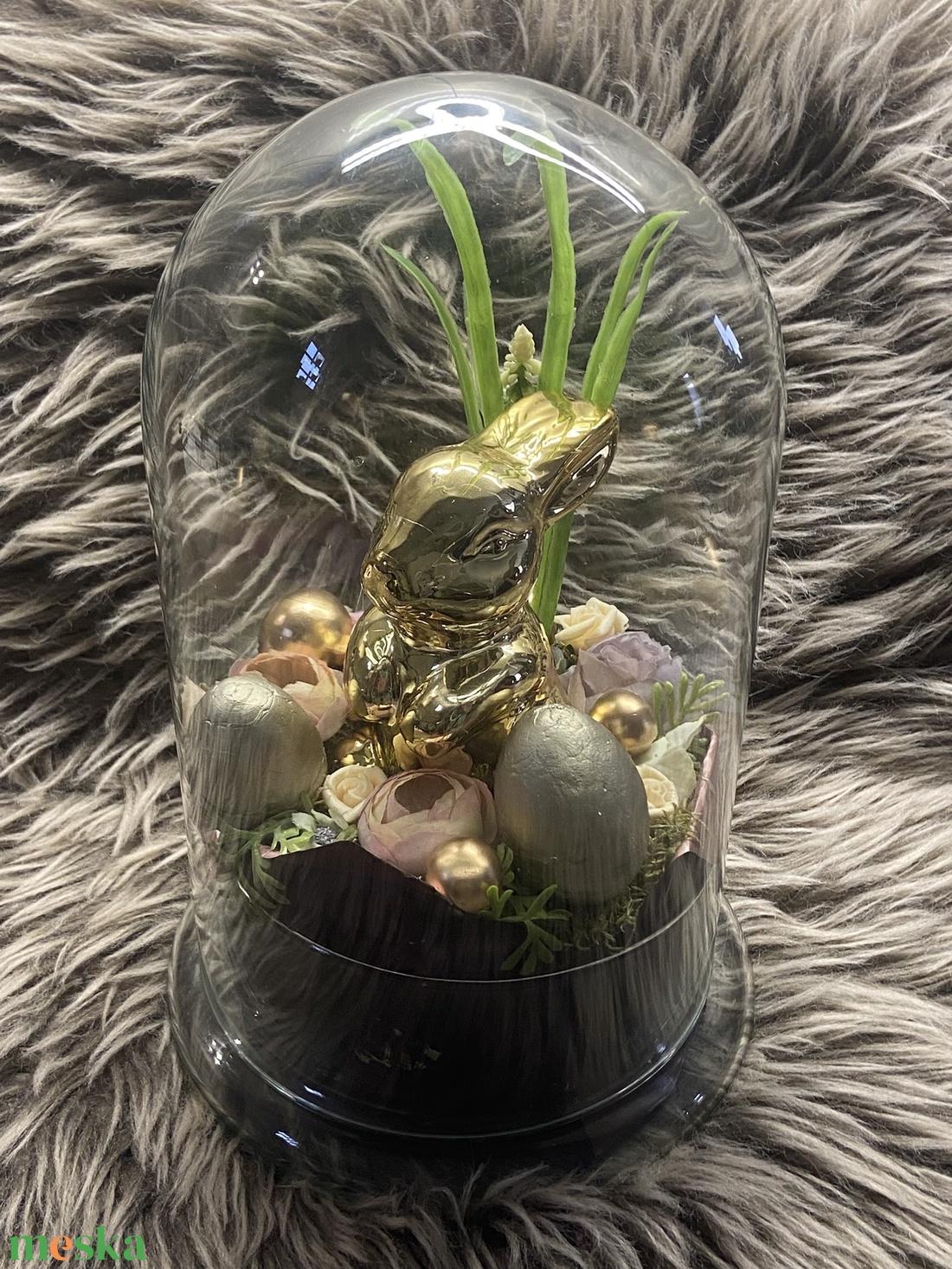 Nagymérető üvegbúrás asztaldísz - otthon & életmód - dekoráció - asztal és polc dekoráció - asztaldísz - Meska.hu