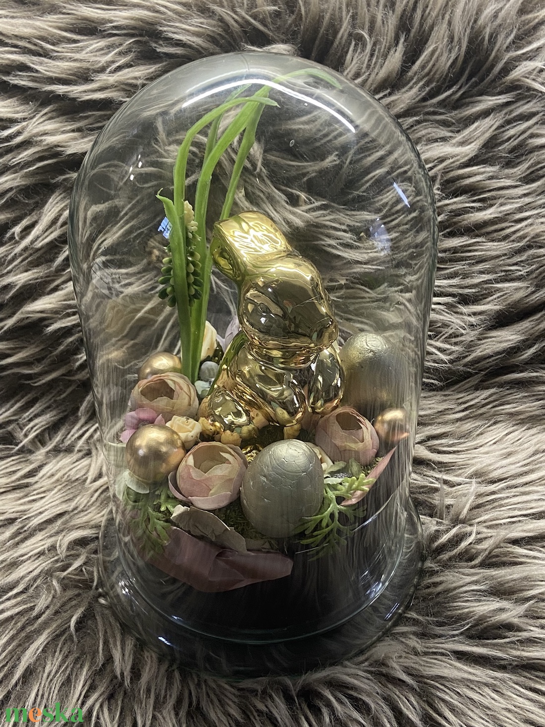 Nagymérető üvegbúrás asztaldísz - otthon & életmód - dekoráció - asztal és polc dekoráció - asztaldísz - Meska.hu