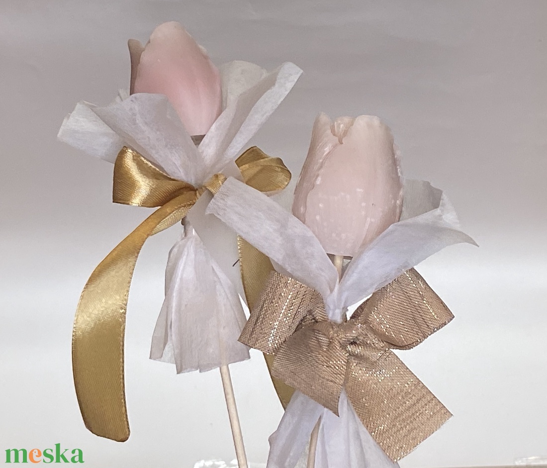 Egyszálas illatos tulipán díszítve szappanból vagy szójaviaszból - otthon & életmód - virágdekoráció - virágok - szálas virág - Meska.hu