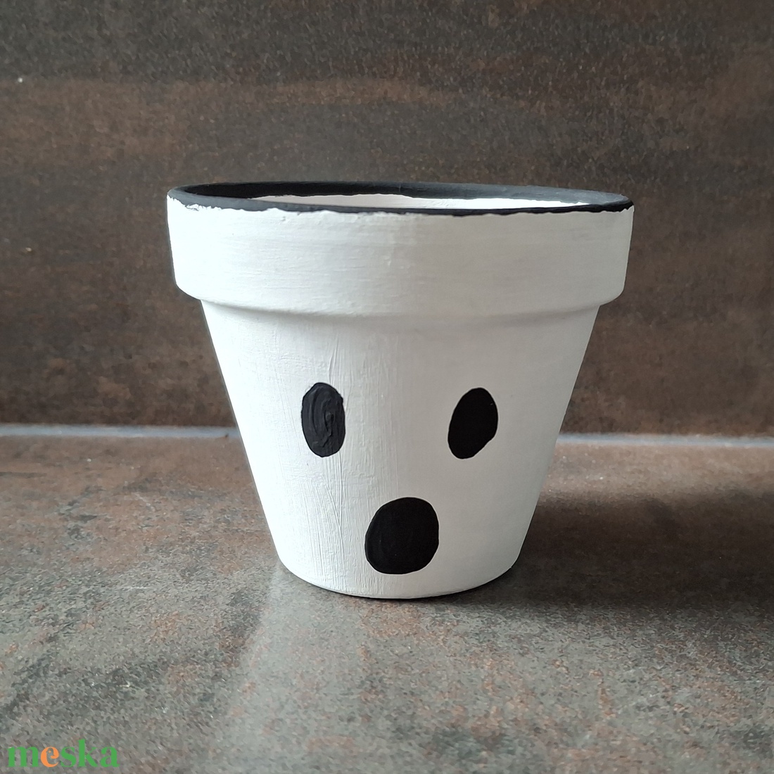 Csodálkozó szellem kaspó  - otthon & életmód - dekoráció - halloween - halloweeni dekoráció - Meska.hu