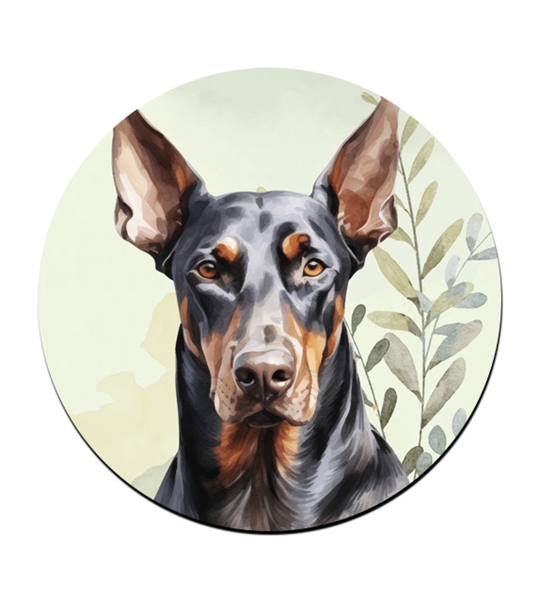 Álló fülű dobermann portré mintás bögre alátét -  - Meska.hu