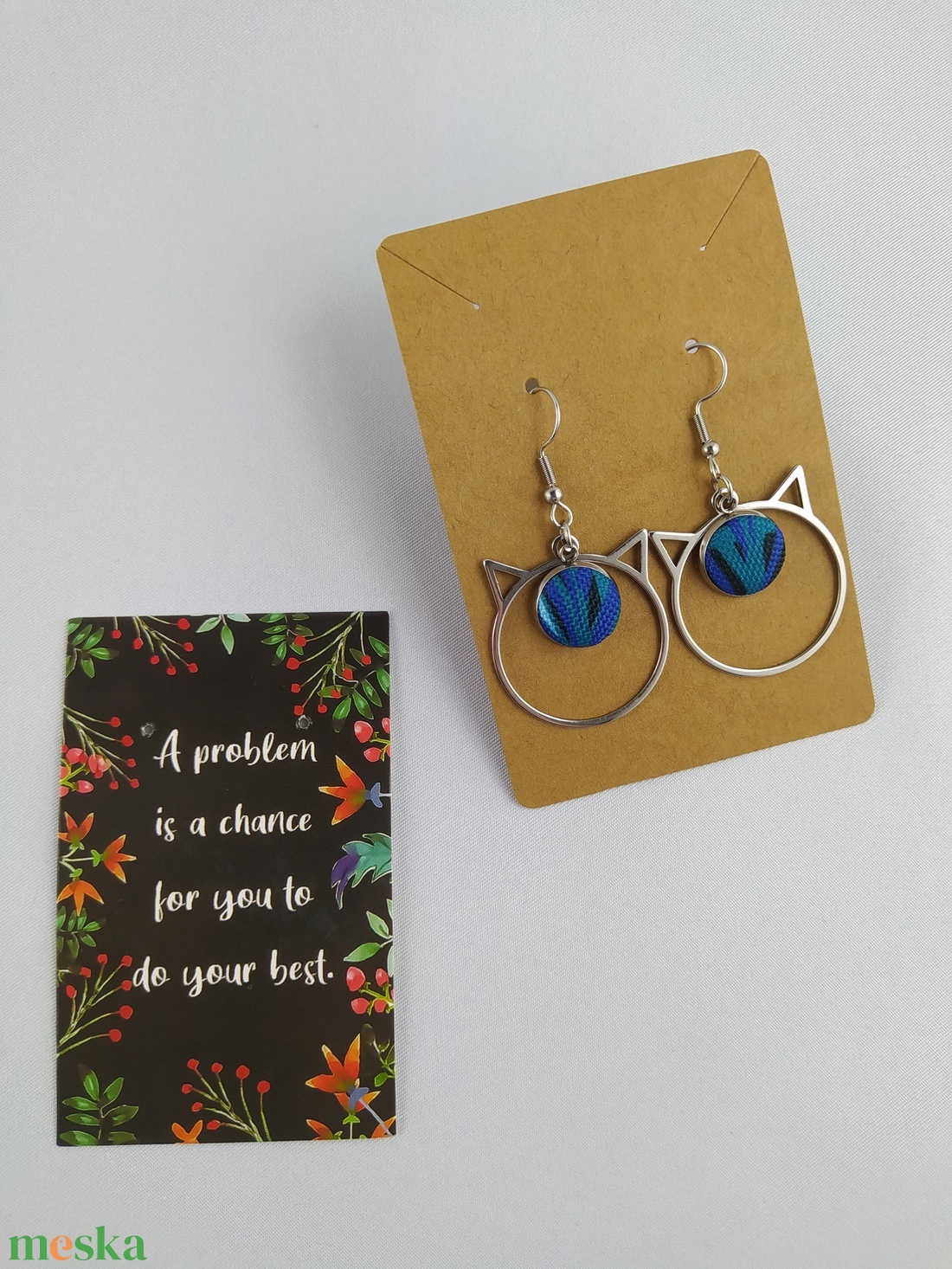 Cicás fülbevaló - ékszer - fülbevaló - lógó fülbevaló - Meska.hu