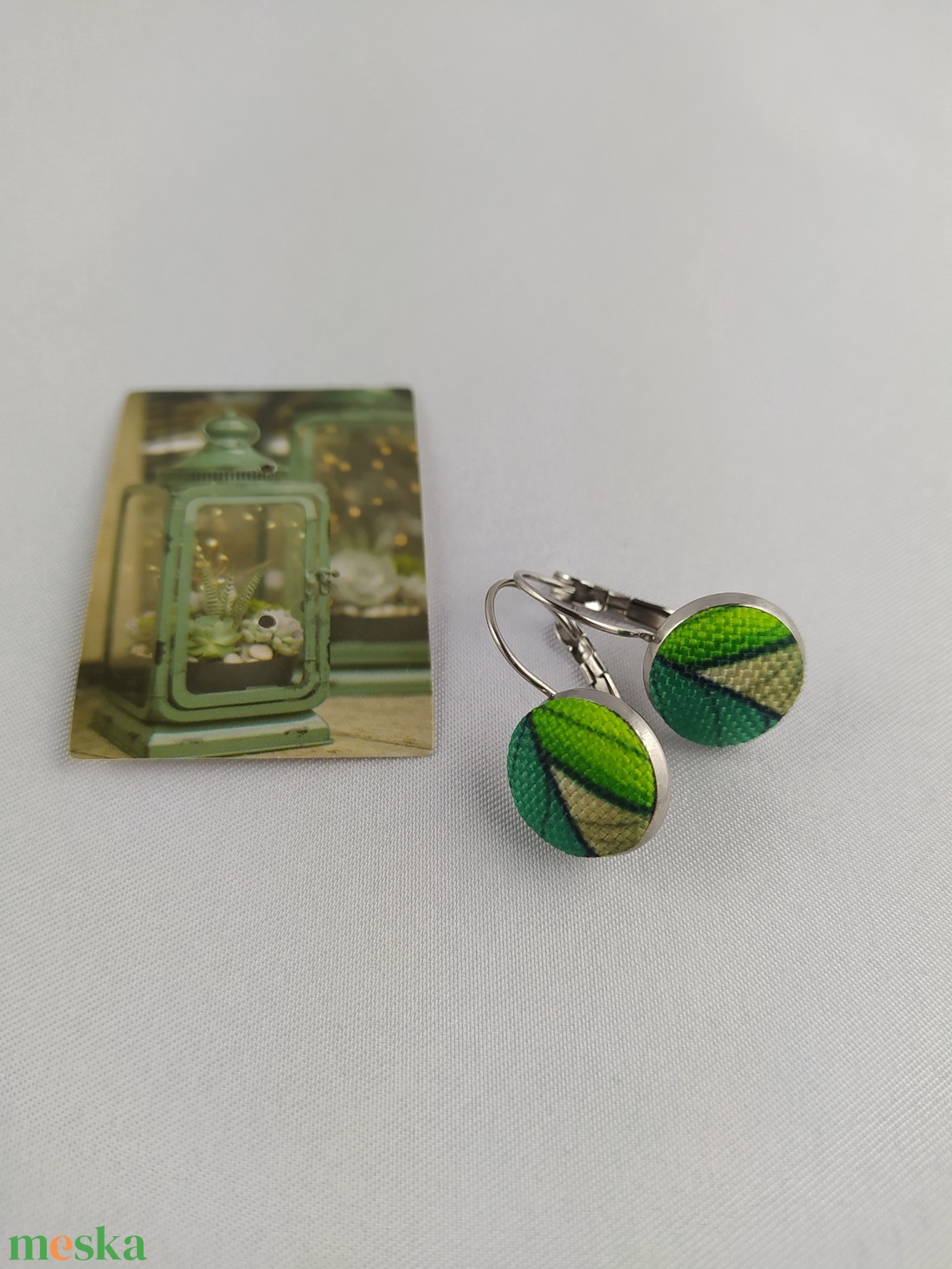 Absztrakt lógós fülbevaló  - ékszer - fülbevaló - lógó fülbevaló - Meska.hu