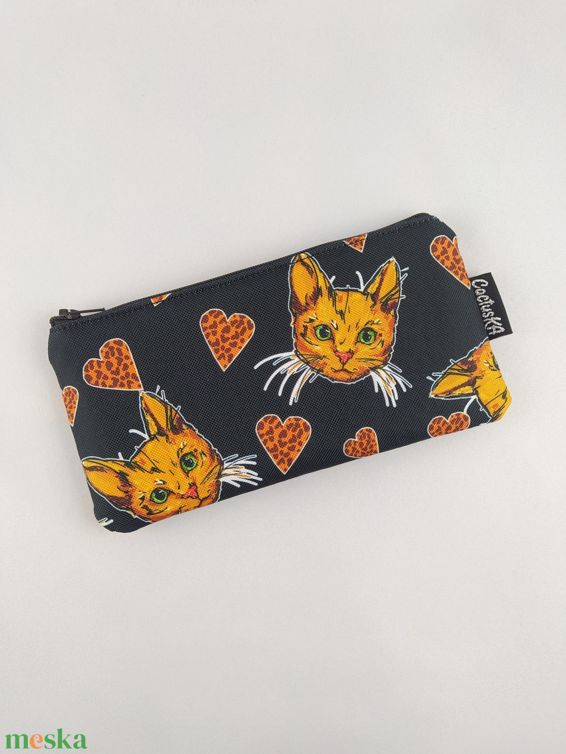 Napszemüveg tok - cica és szív - táska & tok - pénztárca & más tok - szemüvegtok - Meska.hu