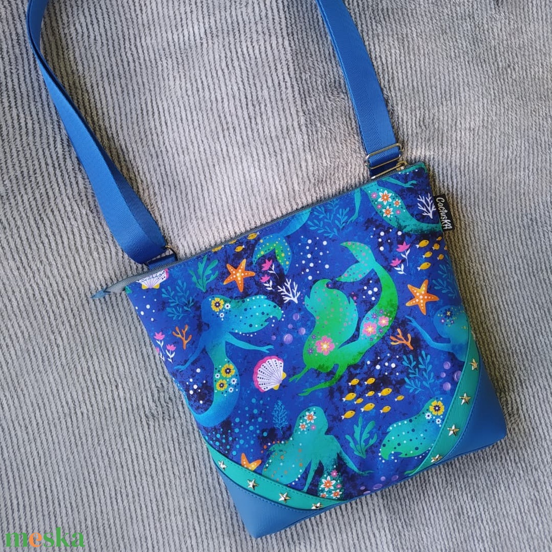 Michael Miller sellő oldaltáska / crossbody  - táska & tok - kézitáska & válltáska - vállon átvethető táska - Meska.hu