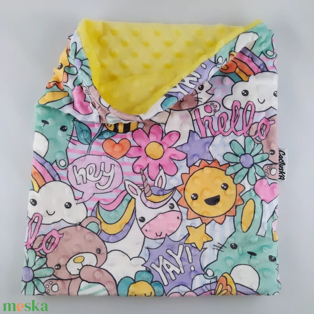 Állatos virágos minky csősál - ruha & divat - sál, sapka, kendő - sál - Meska.hu