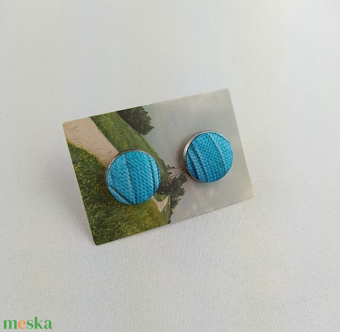 Csíkos bedugós fülbevaló - ékszer - fülbevaló - pötty fülbevaló - Meska.hu