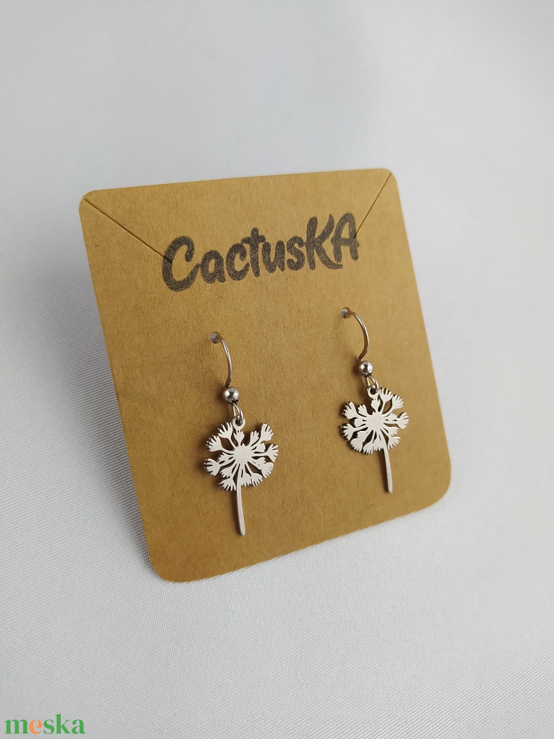 Pitypang lógós fülbevaló - ékszer - fülbevaló - lógó fülbevaló - Meska.hu