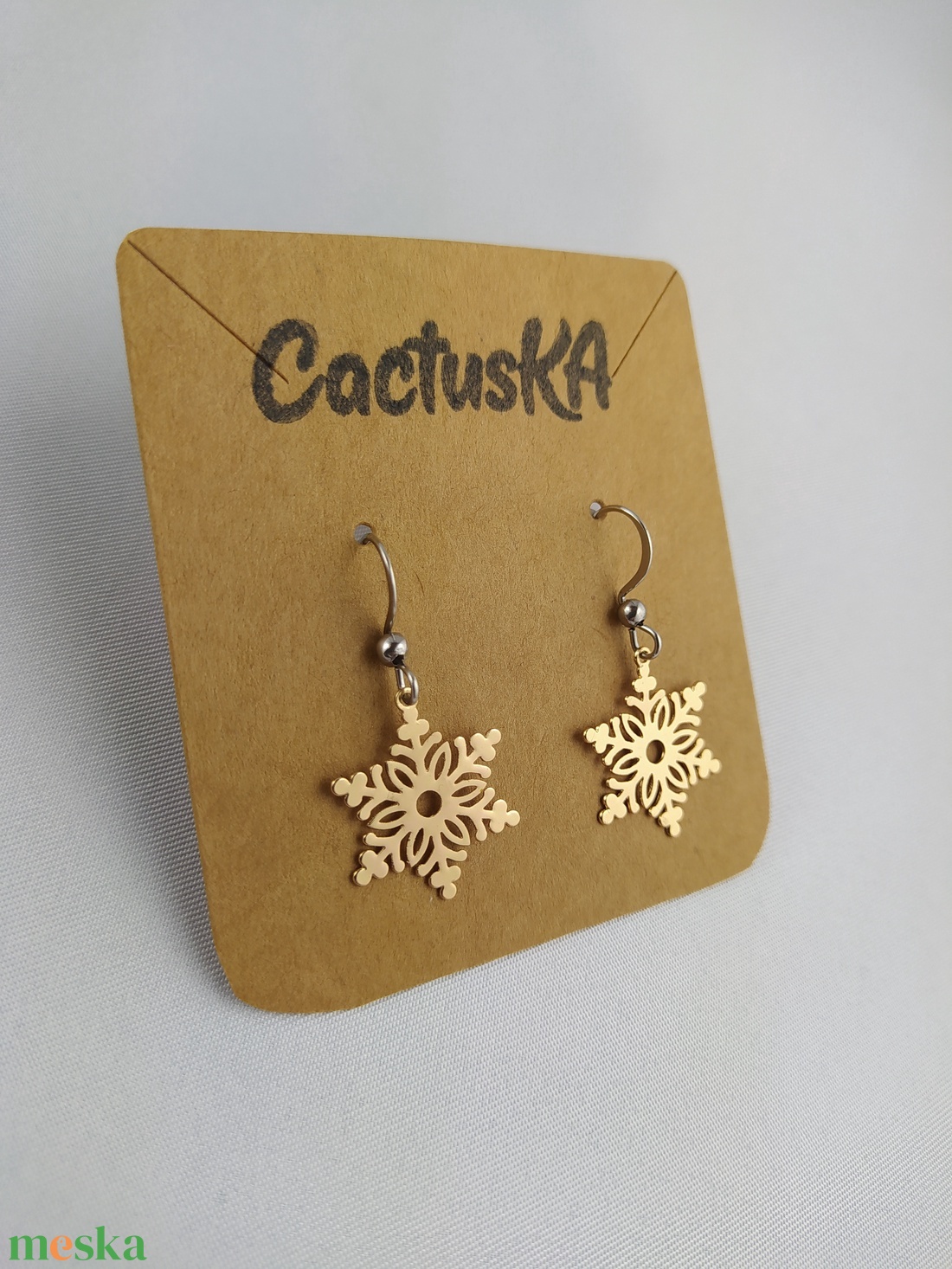 Hópehely lógós fülbevaló  - ékszer - fülbevaló - lógó fülbevaló - Meska.hu