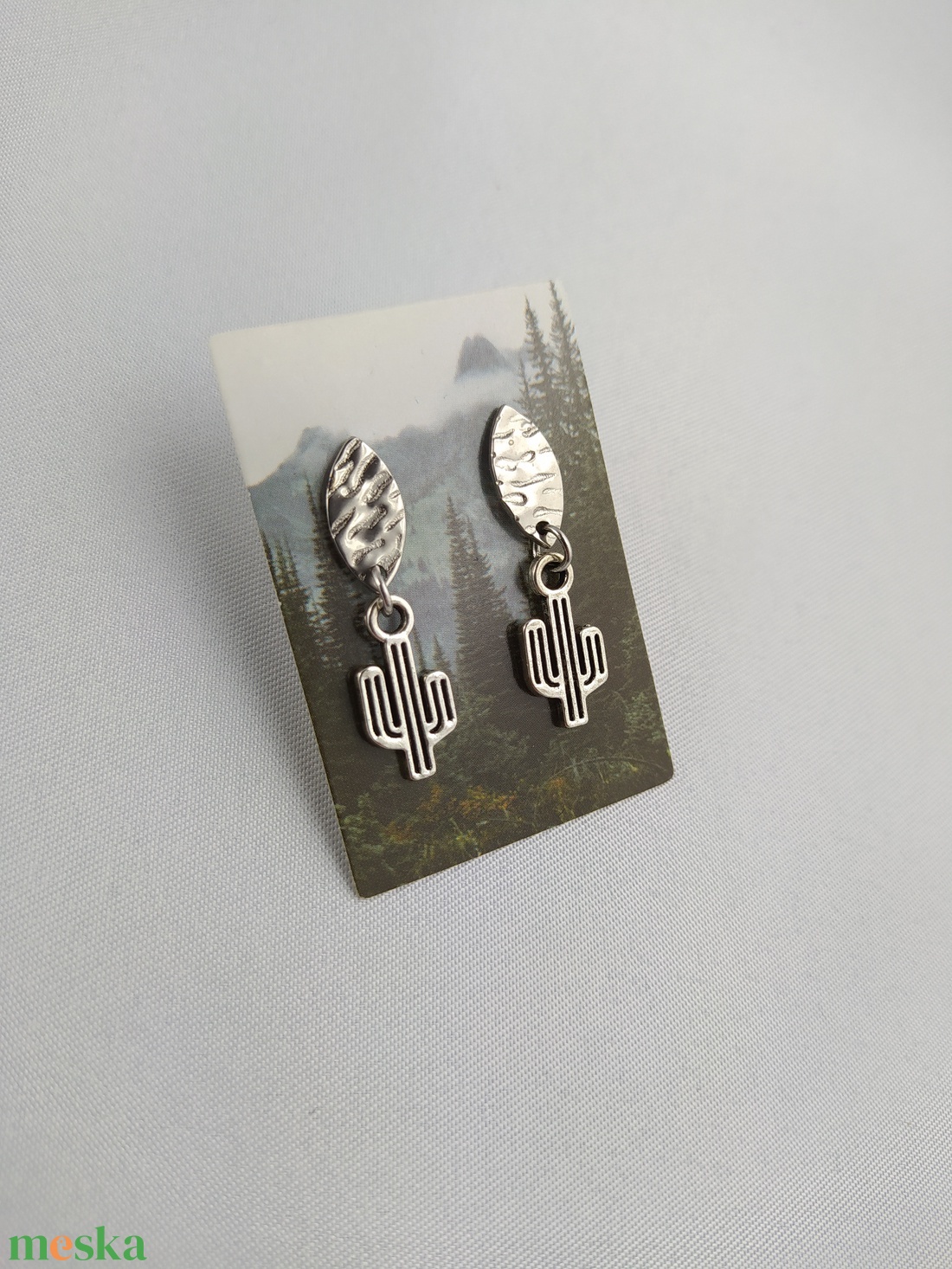 Kaktuszos bedugós fülbevaló - ékszer - fülbevaló - lógó fülbevaló - Meska.hu