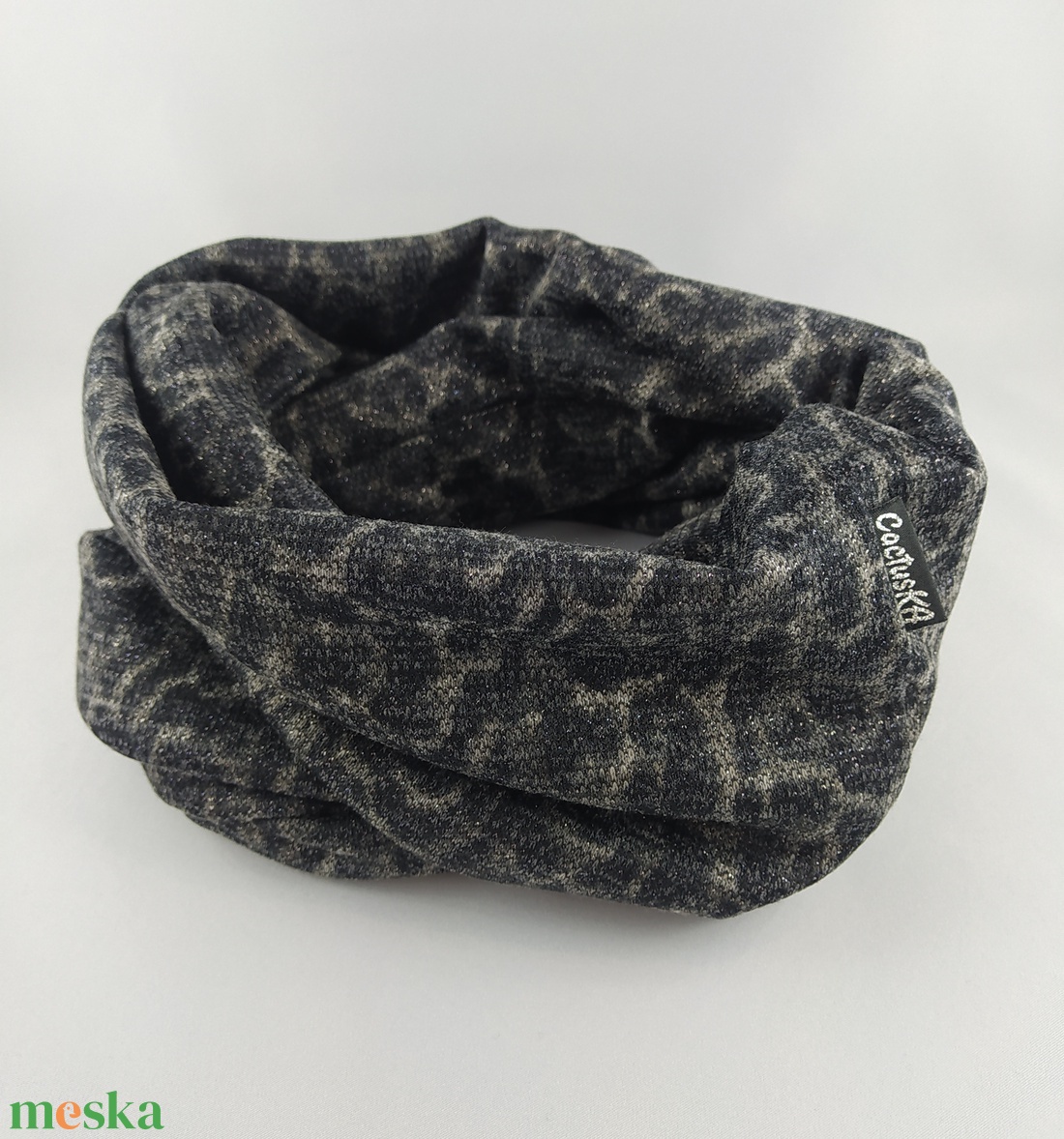 Csillogós párducmintás női körsál - ruha & divat - sál, sapka, kendő - sál - Meska.hu