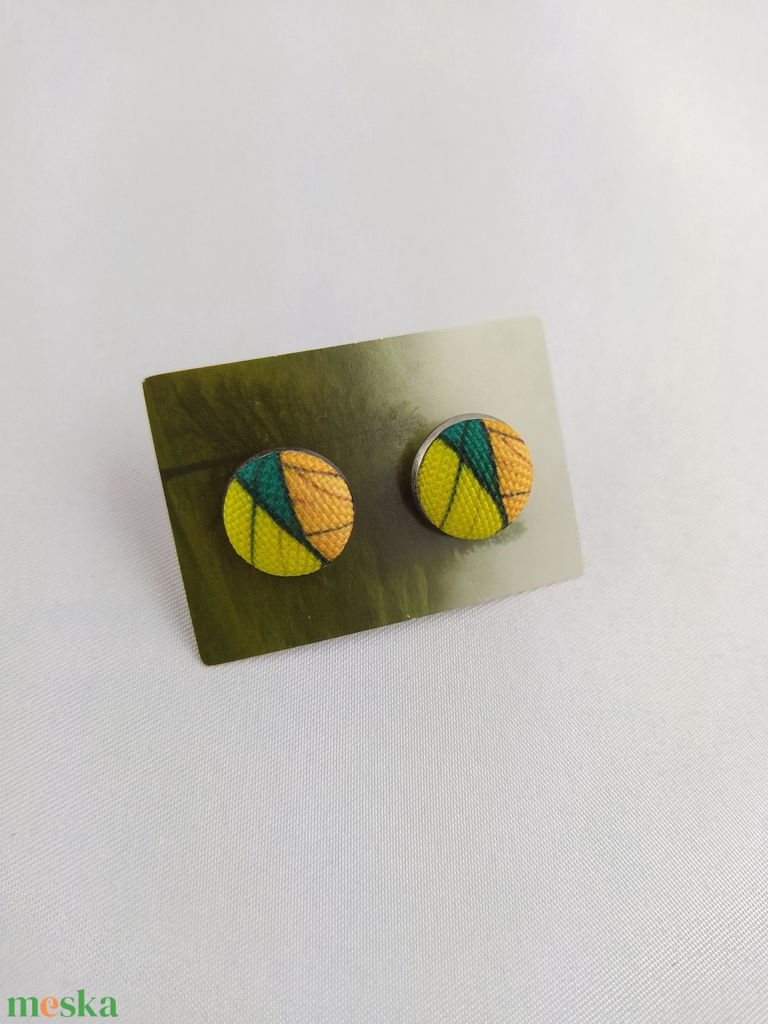 Absztrakt bedugós fülbevaló  - ékszer - fülbevaló - pötty fülbevaló - Meska.hu