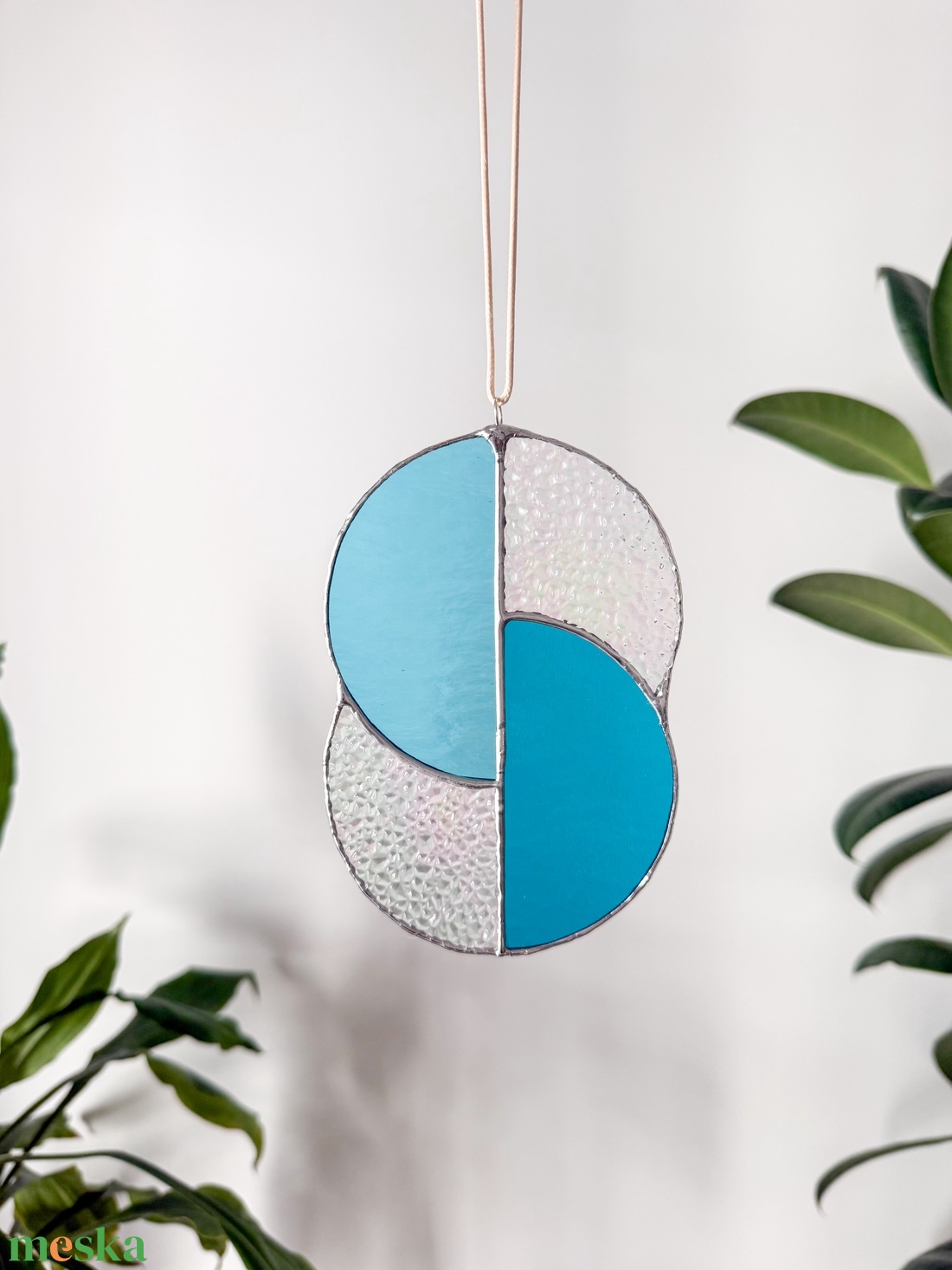 Üveg napfogó/ablakdísz geometrikus mintával - otthon & életmód - dekoráció - ajtó- és ablak dekoráció - ablakdísz - Meska.hu