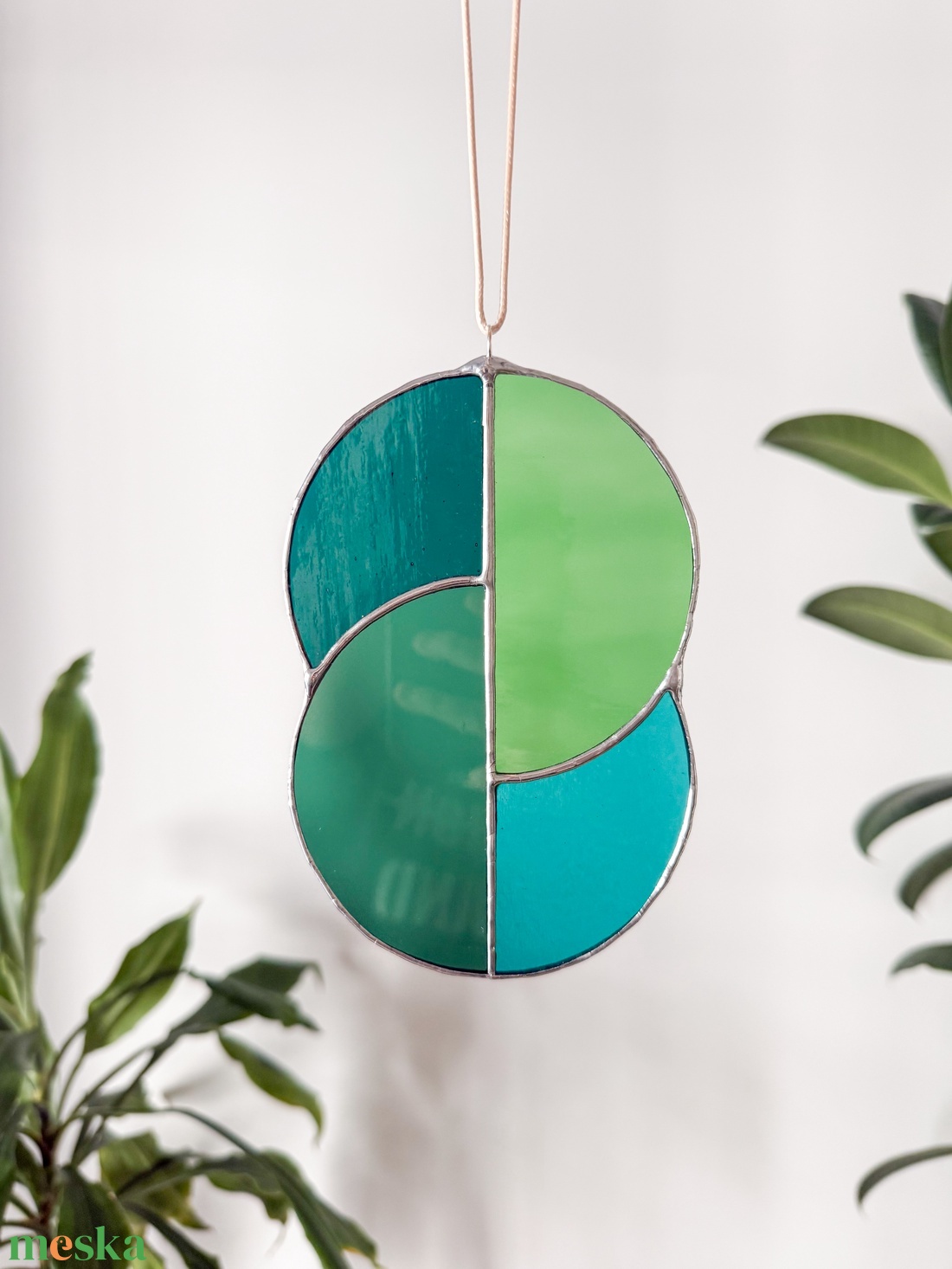 Üveg napfogó/ablakdísz geometrikus mintával - otthon & életmód - dekoráció - ajtó- és ablak dekoráció - ablakdísz - Meska.hu