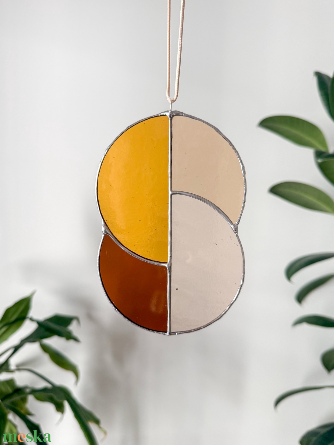 Üveg napfogó/ablakdísz geometrikus mintával - otthon & életmód - dekoráció - ajtó- és ablak dekoráció - ablakdísz - Meska.hu