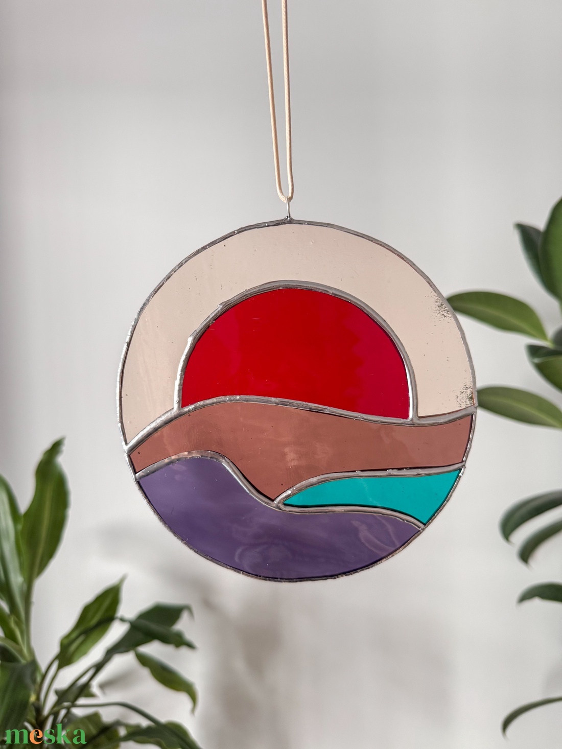 Üveg napfogó/ablakdísz naplemente - otthon & életmód - dekoráció - ajtó- és ablak dekoráció - ablakdísz - Meska.hu