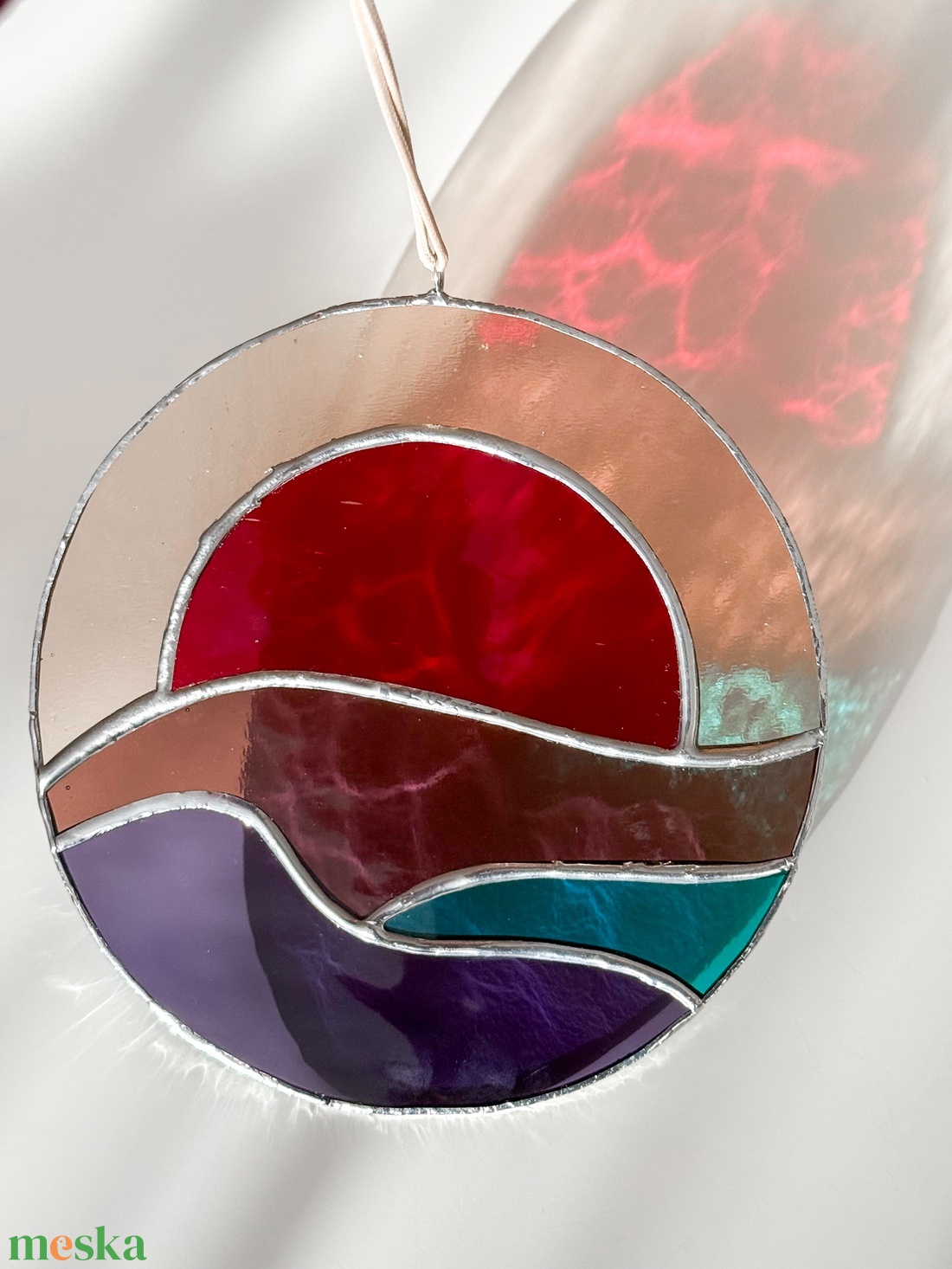 Üveg napfogó/ablakdísz naplemente - otthon & életmód - dekoráció - ajtó- és ablak dekoráció - ablakdísz - Meska.hu