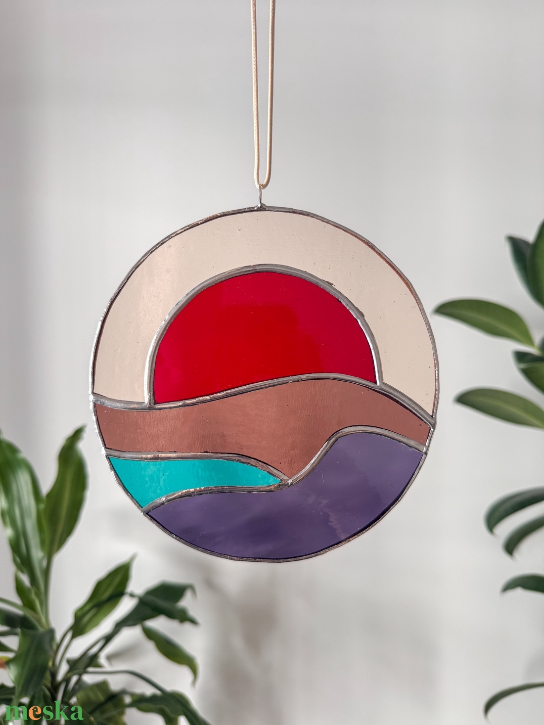 Üveg napfogó/ablakdísz naplemente - otthon & életmód - dekoráció - ajtó- és ablak dekoráció - ablakdísz - Meska.hu