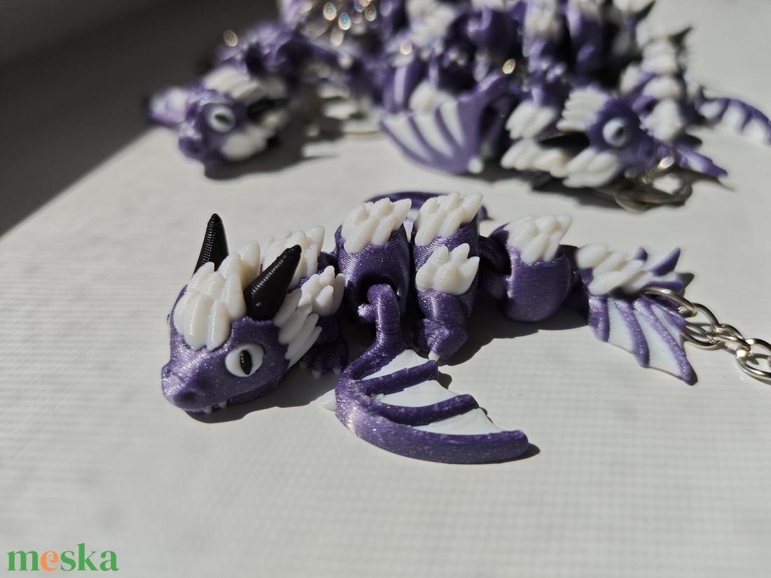 3D Nyomtatott Mozgó Sárkányos Kulcstartó � Ajándékcsomag Boltoknak és Gyűjtőknek (5 db) - táska & tok - kulcstartó & táskadísz - kulcstartó - Meska.hu