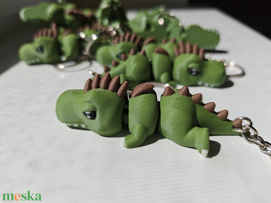 3D Nyomtatott Mozgó T-Rex Dino Kulcstartó, táska dísz (5 db) - táska & tok - kulcstartó & táskadísz - kulcstartó - Meska.hu