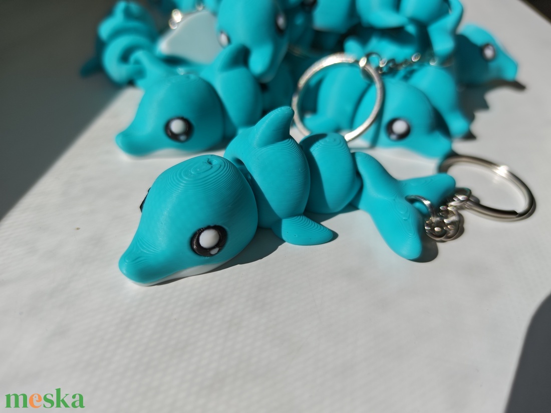 Mozgó Delfin 3D nyomtatott Kulcstartó � Mozgatható Táskadísz - táska & tok - kulcstartó & táskadísz - kulcstartó - Meska.hu