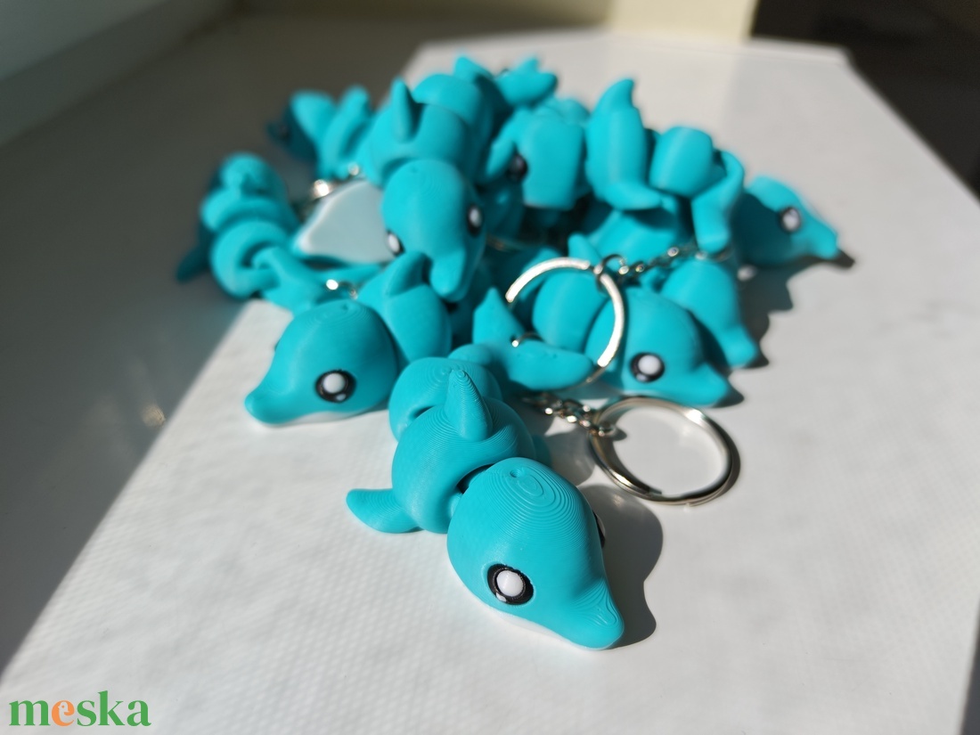Mozgó Delfin 3D nyomtatott Kulcstartó � Mozgatható Táskadísz - táska & tok - kulcstartó & táskadísz - kulcstartó - Meska.hu