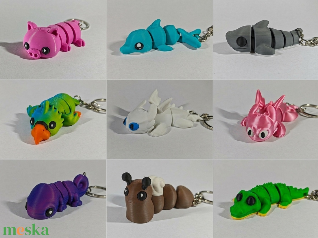 Egyedi 3D Nyomtatott Cuki Állatkás Kulcstartók, Táskadísz � Mintacsomag Viszonteladóknak és Kisboltoknak - táska & tok - kulcstartó & táskadísz - kulcstartó - Meska.hu