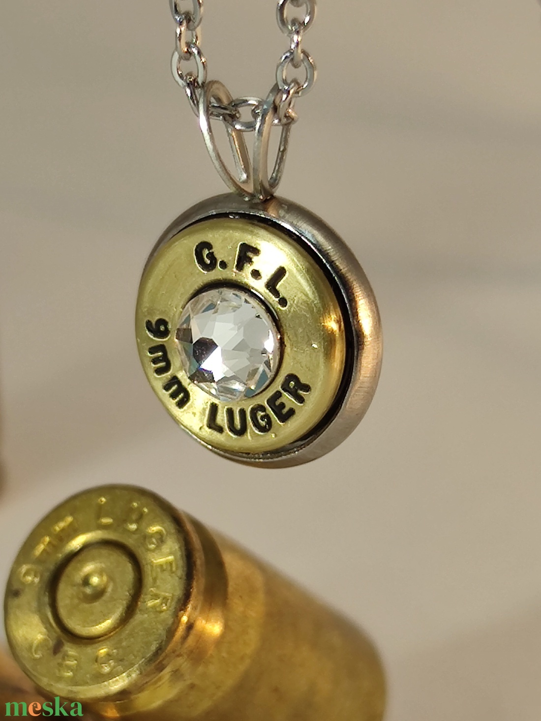 9mm Luger Töltény nyaklánc - ékszer - nyaklánc - medálos nyaklánc - Meska.hu 9mm Luger Töltény nyaklánc - ékszer - nyaklánc - medálos nyaklánc - Meska.hu