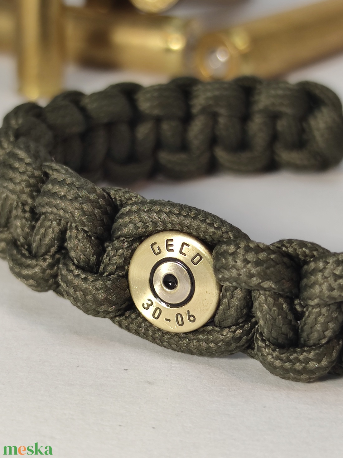 .30-06 Sprg 2-Lövetű Töltény paracord karkötő , Vadászékszer   - ékszer - karkötő - fonott karkötő - Meska.hu