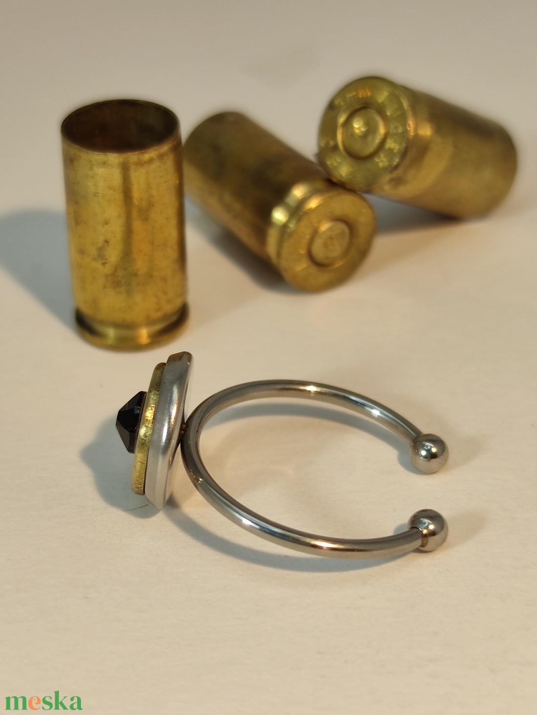 9 mm Luger Töltény gyűrű - ékszer - gyűrű - vékony gyűrű - Meska.hu