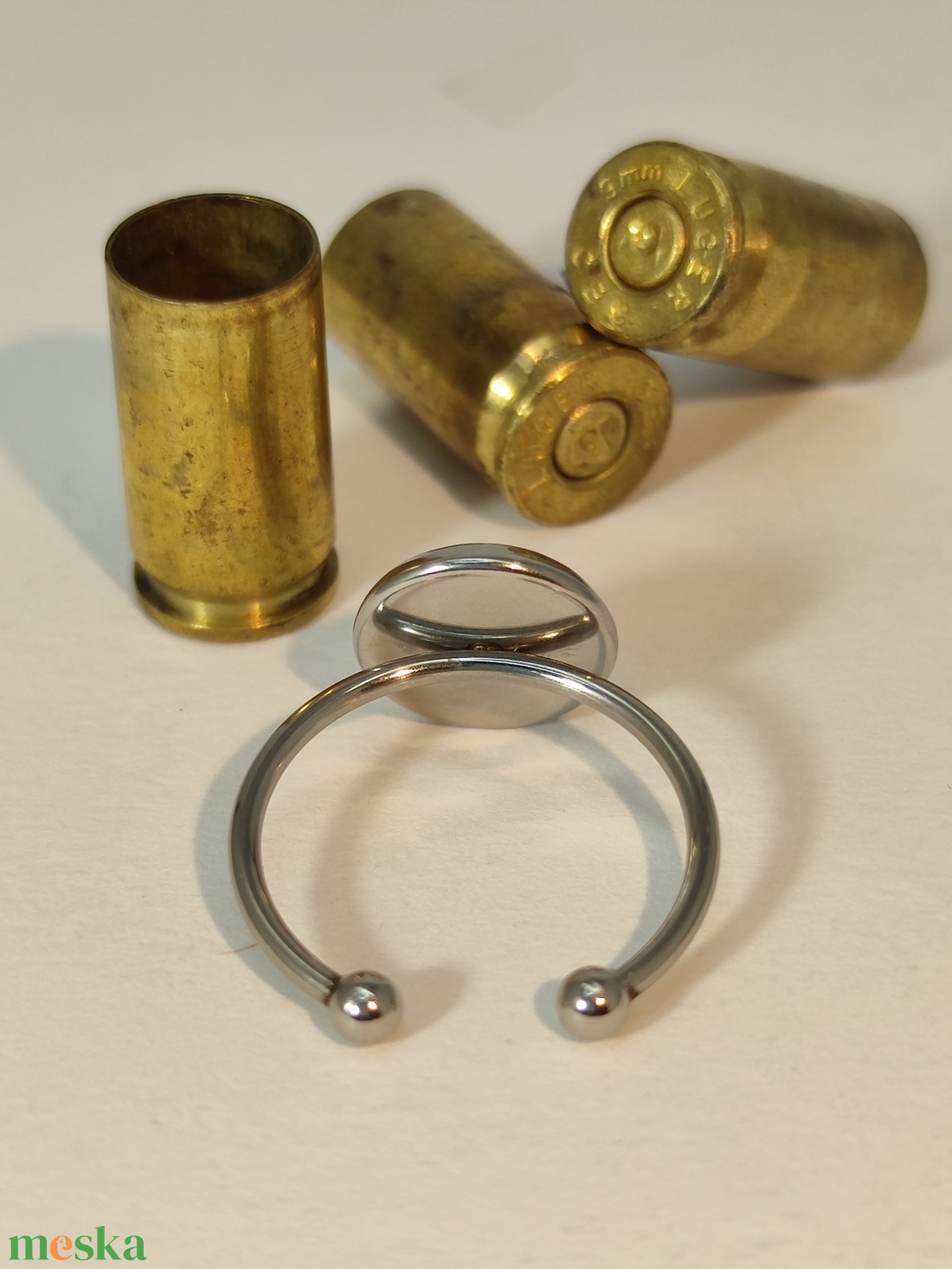 9 mm Luger Töltény gyűrű - ékszer - gyűrű - vékony gyűrű - Meska.hu