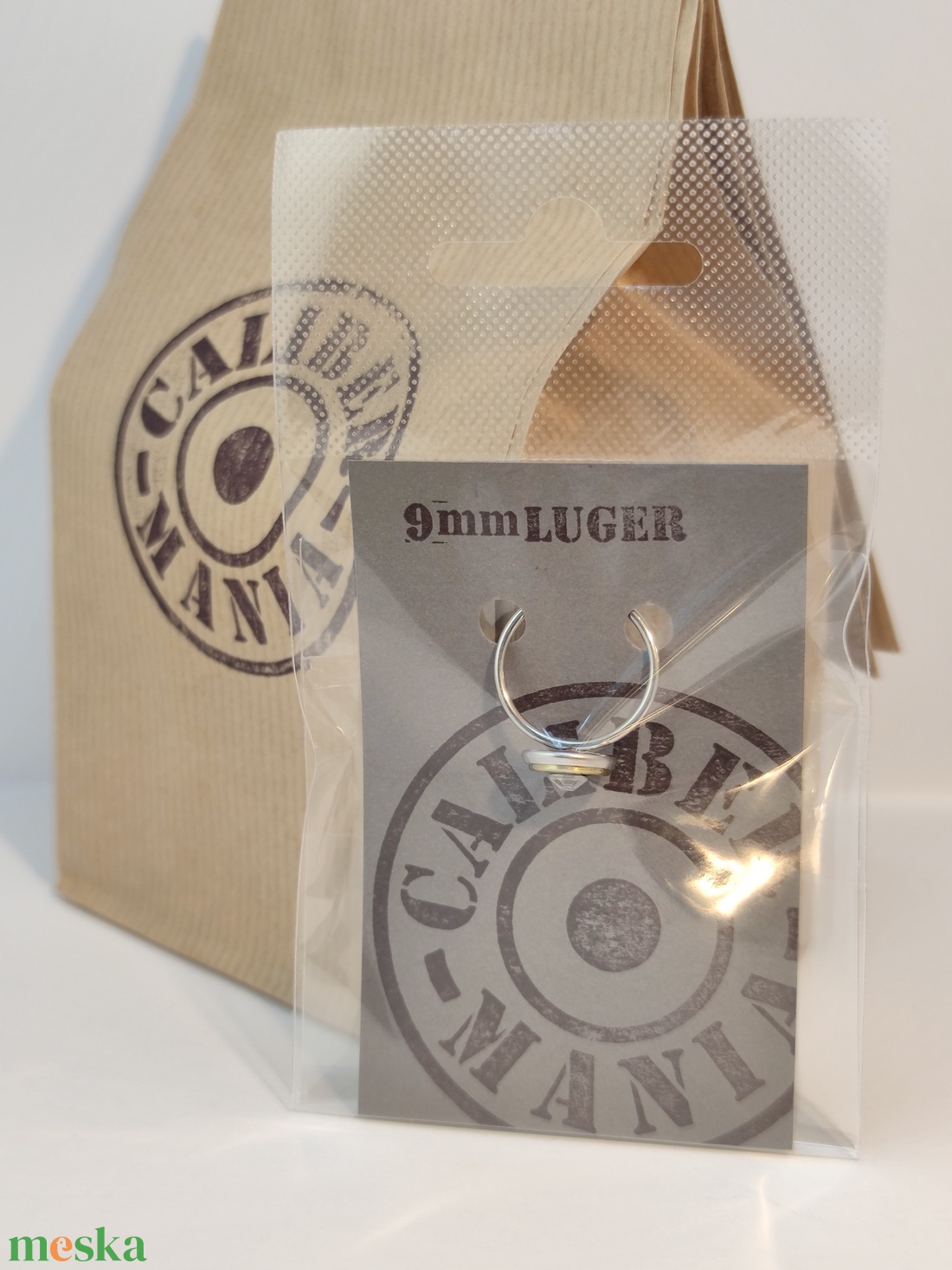 9 mm Luger Töltény gyűrű - ékszer - gyűrű - vékony gyűrű - Meska.hu