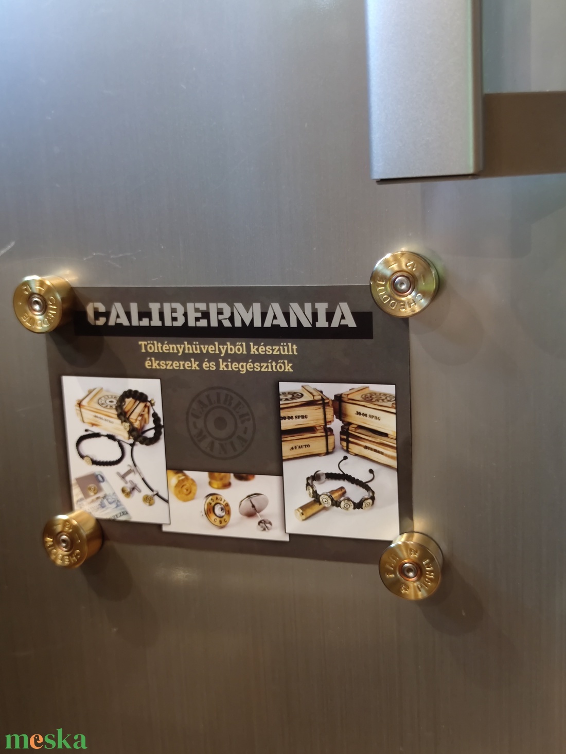 Töltény hűtőmágnes, vadászajándék 4 db-os szett - otthon & életmód - konyhafelszerelés, tálalás - konyhai dekoráció - hűtőmágnes - Meska.hu