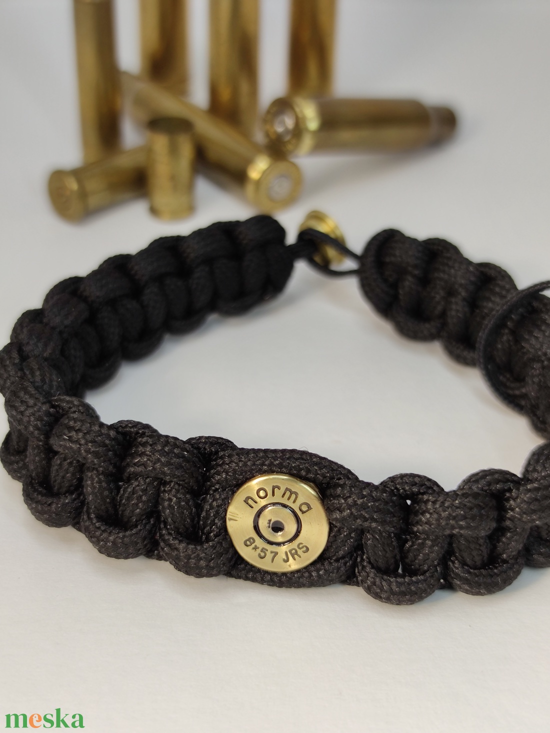  8x57 JRS 2-Lövetű Töltény paracord karkötő, Vadász ékszer - ékszer - karkötő - fonott karkötő - Meska.hu