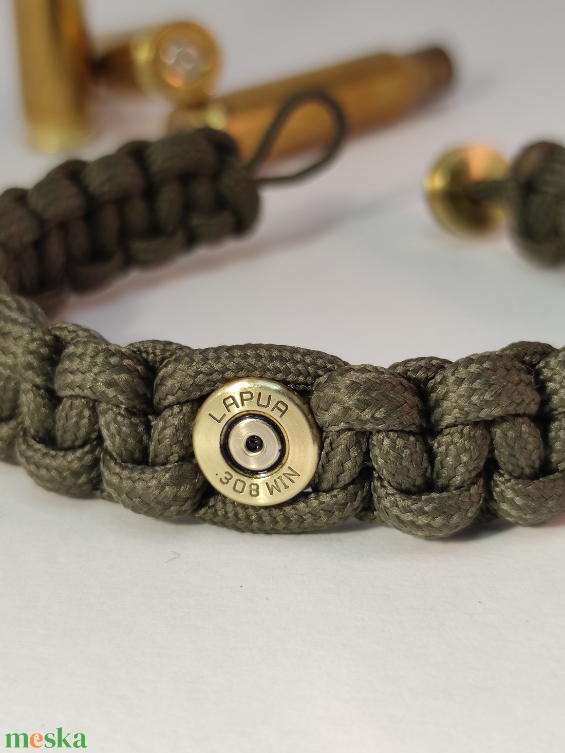 .308 Win 2-Lövetű Töltény paracord karkötő , Vadász ékszer   - ékszer - karkötő - fonott karkötő - Meska.hu