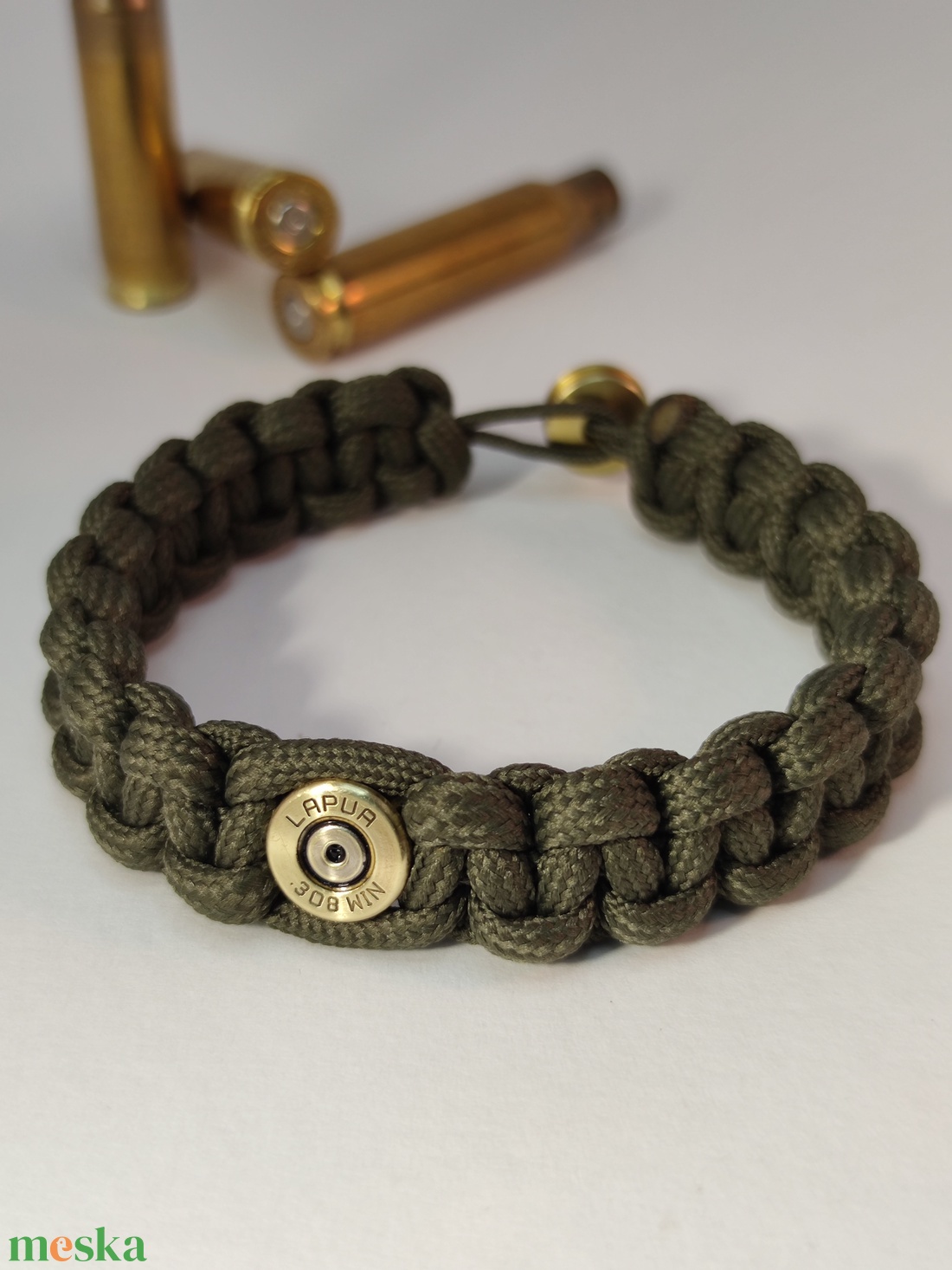 .308 Win 2-Lövetű Töltény paracord karkötő , Vadász ékszer   - ékszer - karkötő - fonott karkötő - Meska.hu