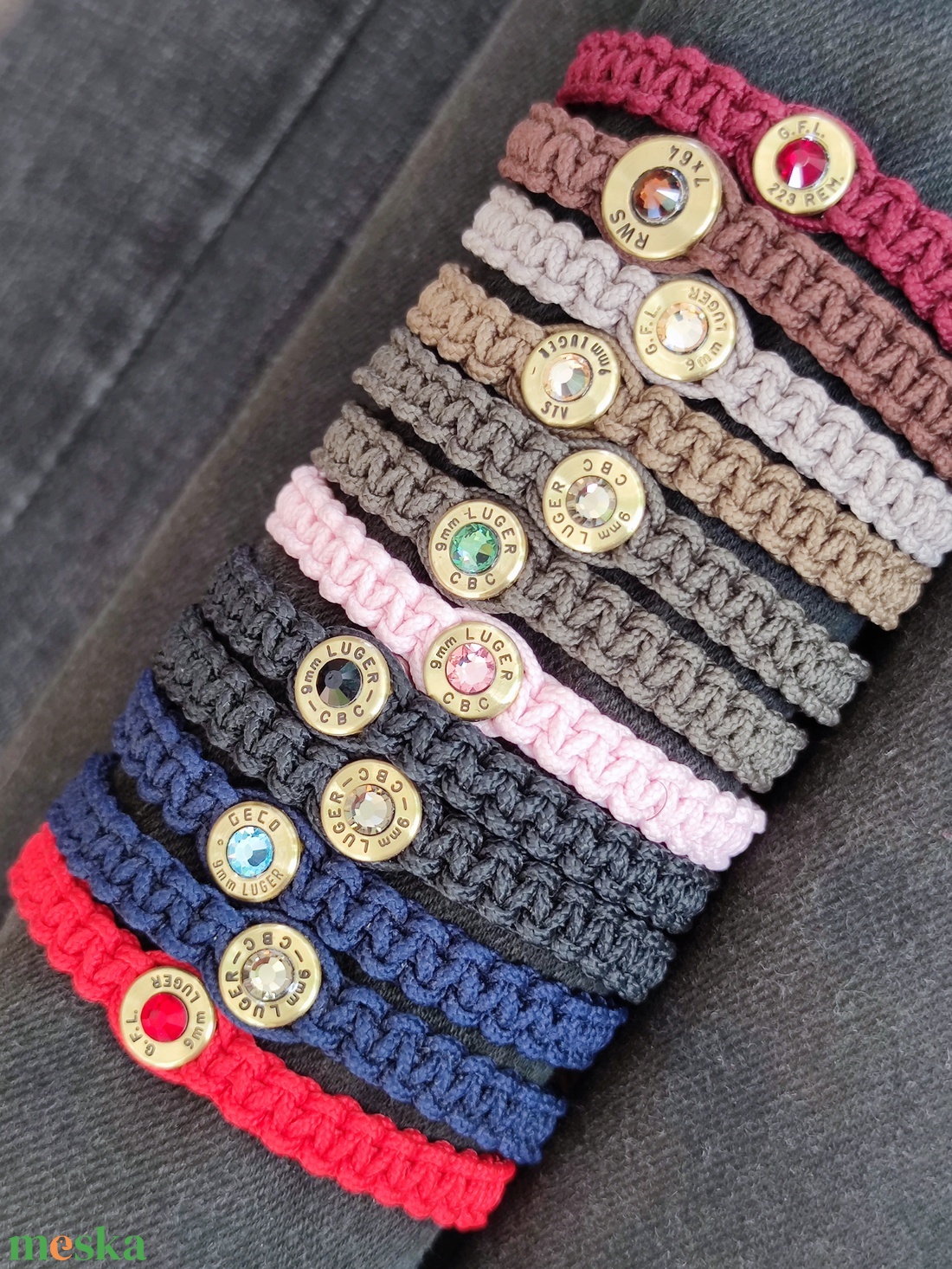 9 mm Luger 1-Lövetű női karkötő - ékszer - fülbevaló - pötty fülbevaló - Meska.hu