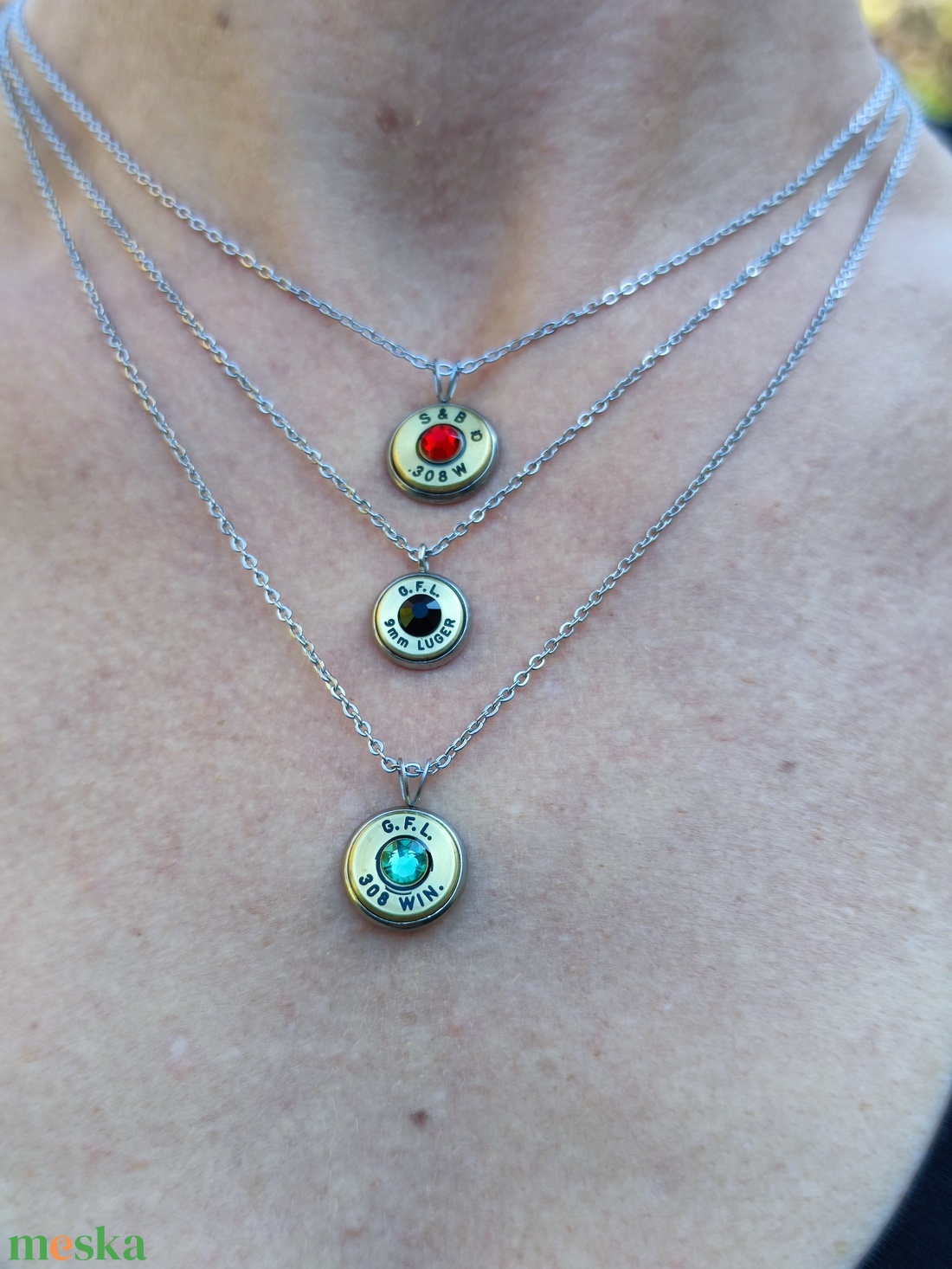 Töltény nyaklánc, Vadász ékszer - ékszer - nyaklánc - medálos nyaklánc - Meska.hu