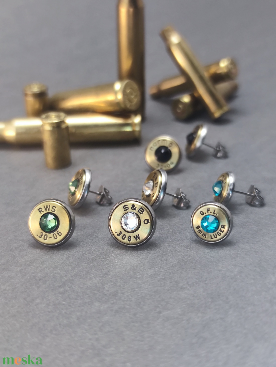 Töltény fülbevaló - ékszer - fülbevaló - pötty fülbevaló - Meska.hu