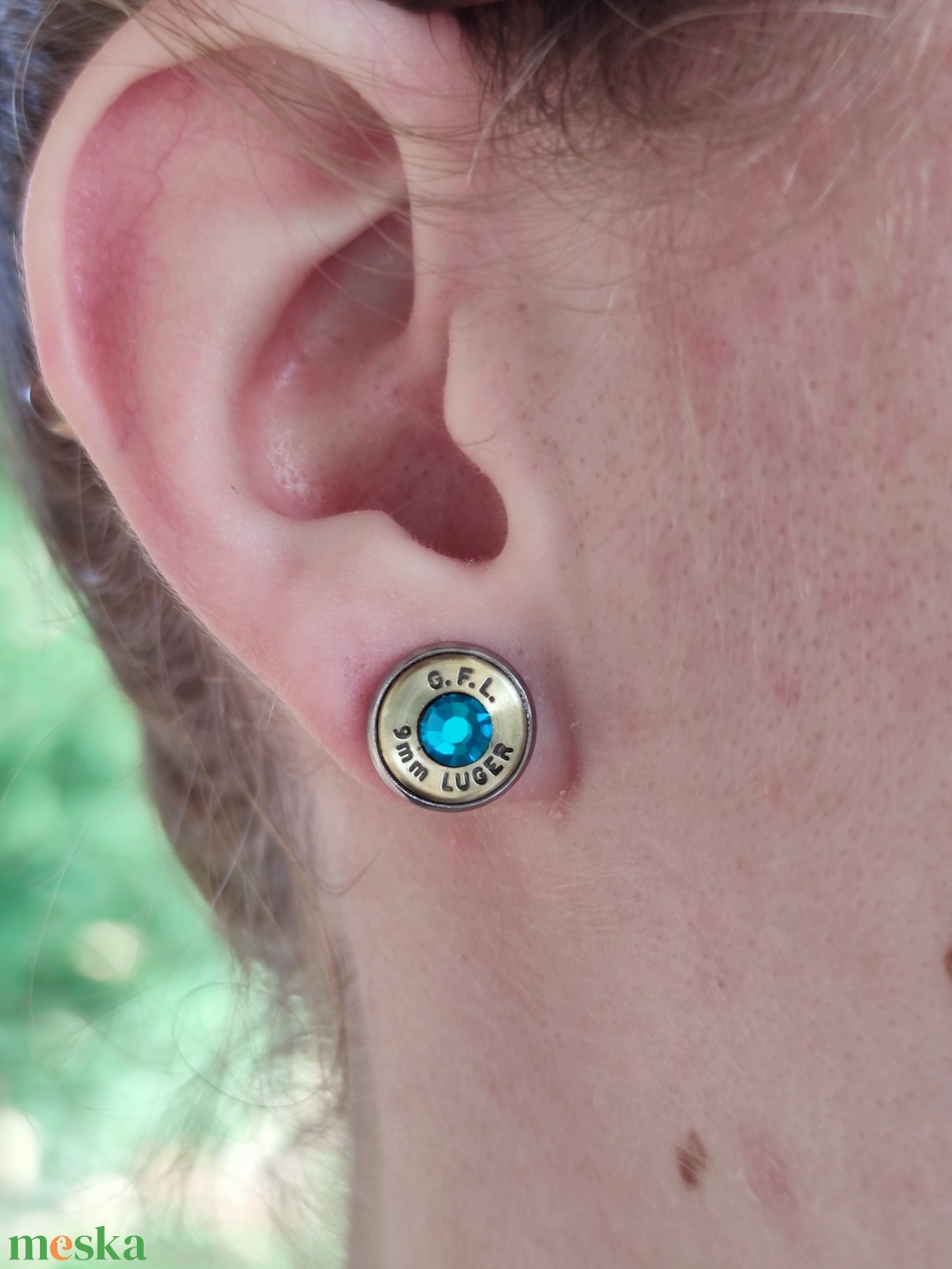 Töltény fülbevaló - ékszer - fülbevaló - pötty fülbevaló - Meska.hu