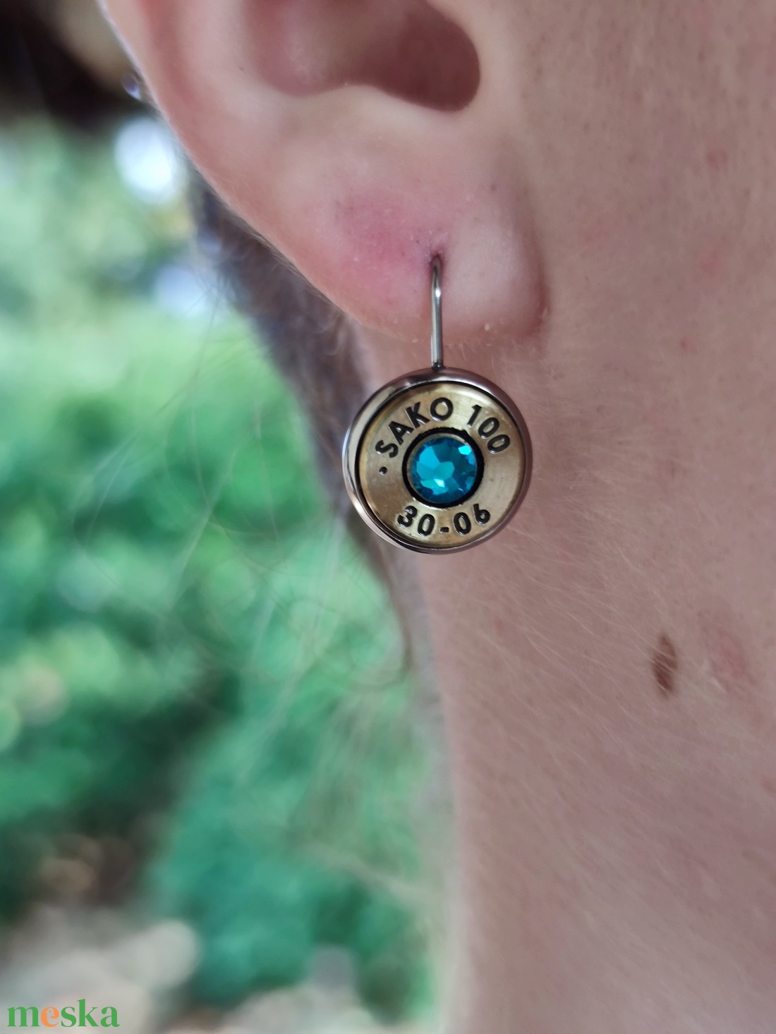 Töltény lógós fülbevaló - ékszer - fülbevaló - pötty fülbevaló - Meska.hu