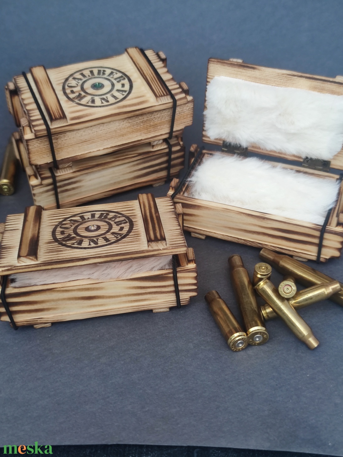 Mini lőszeresláda fából,  Női ékszertartó S méret - ékszer - ékszertartó - ékszerdoboz - Meska.hu