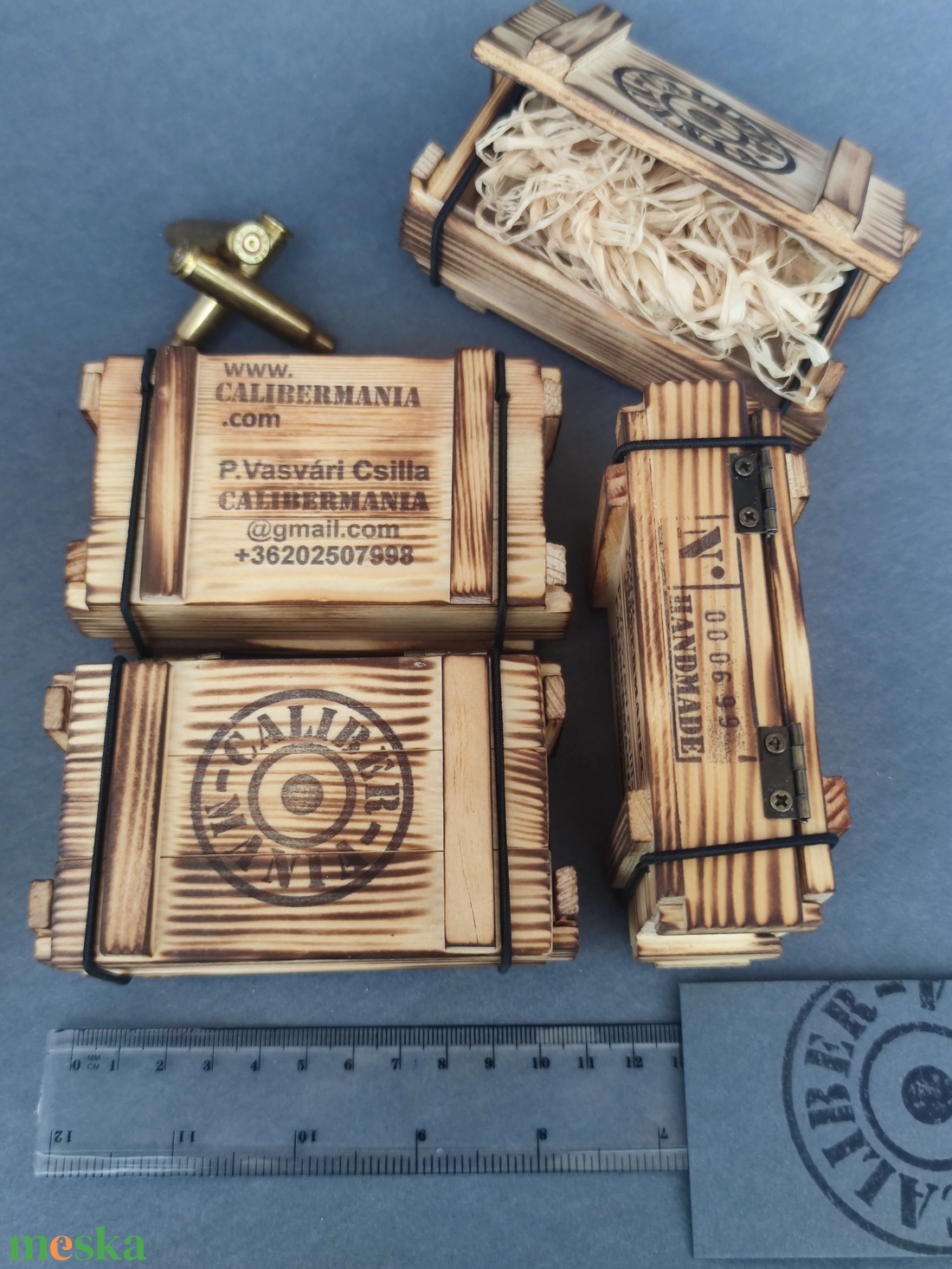 Mini lőszeresláda fából,  S méret, díszdoboz - ékszer - ékszertartó - ékszerdoboz - Meska.hu