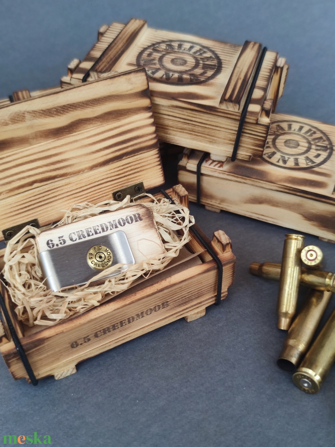 Mini lőszeresláda fából,  S méret, díszdoboz - ékszer - ékszertartó - ékszerdoboz - Meska.hu