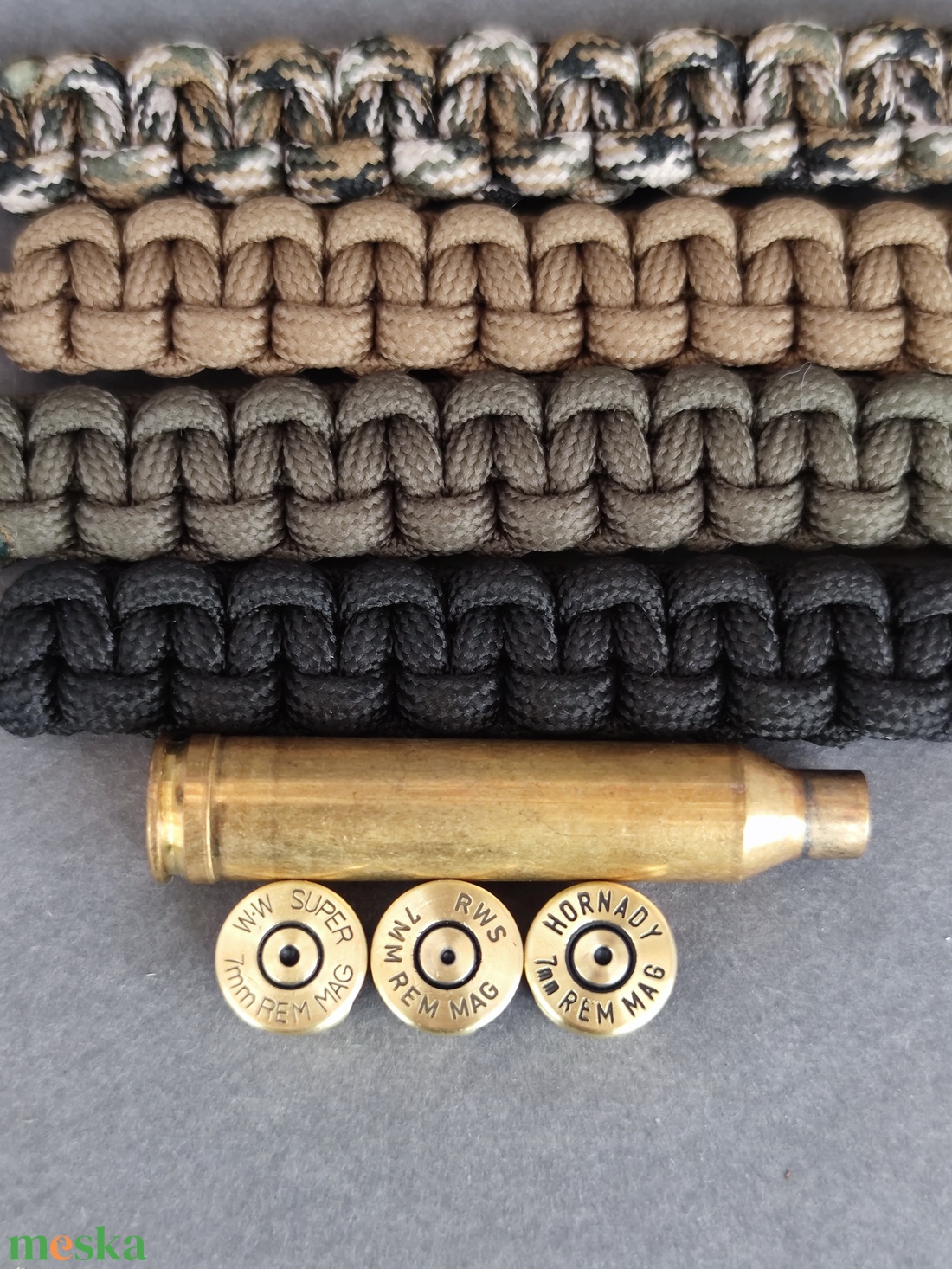  Töltény paracord karkötő, 1-lövetű MAX Vadászékszer - ékszer - karkötő - fonott karkötő - Meska.hu