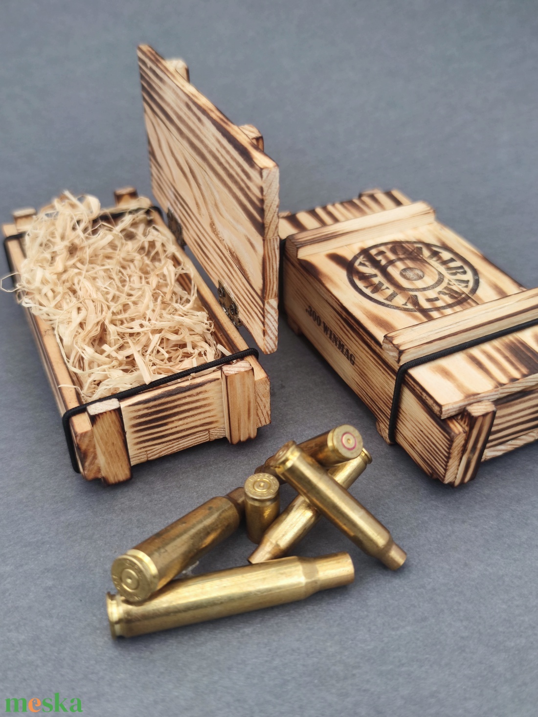 Mini lőszeresláda fából,  L méret, díszdoboz - ékszer - ékszertartó - ékszerdoboz - Meska.hu